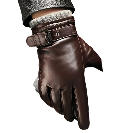 Gants en Cuir pour Hommes avec Doublure en Cachemire 0