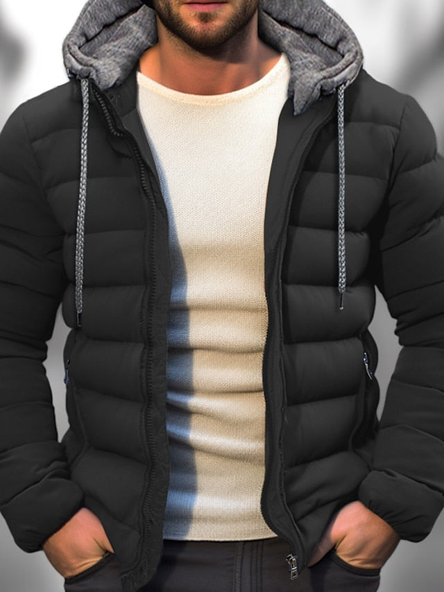 Hommes d'hiver pour avec capuche zippée 2
