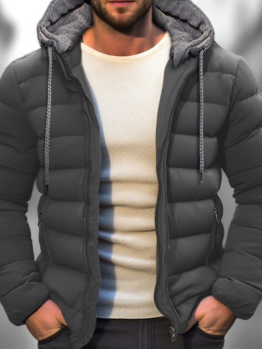 Hommes d'hiver pour avec capuche zippée 3