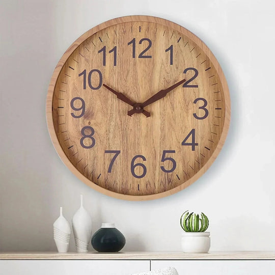 Horloge Murale Design Naturel Silencieuse 30 cm 1