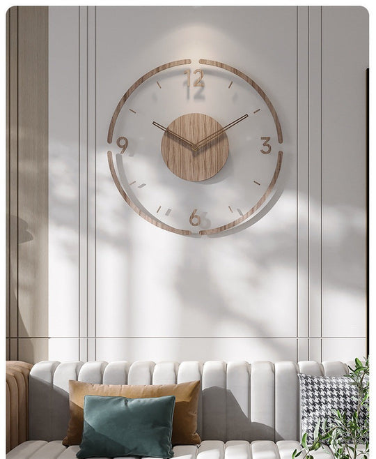 Horloge Murale Silencieuse en Bois 1