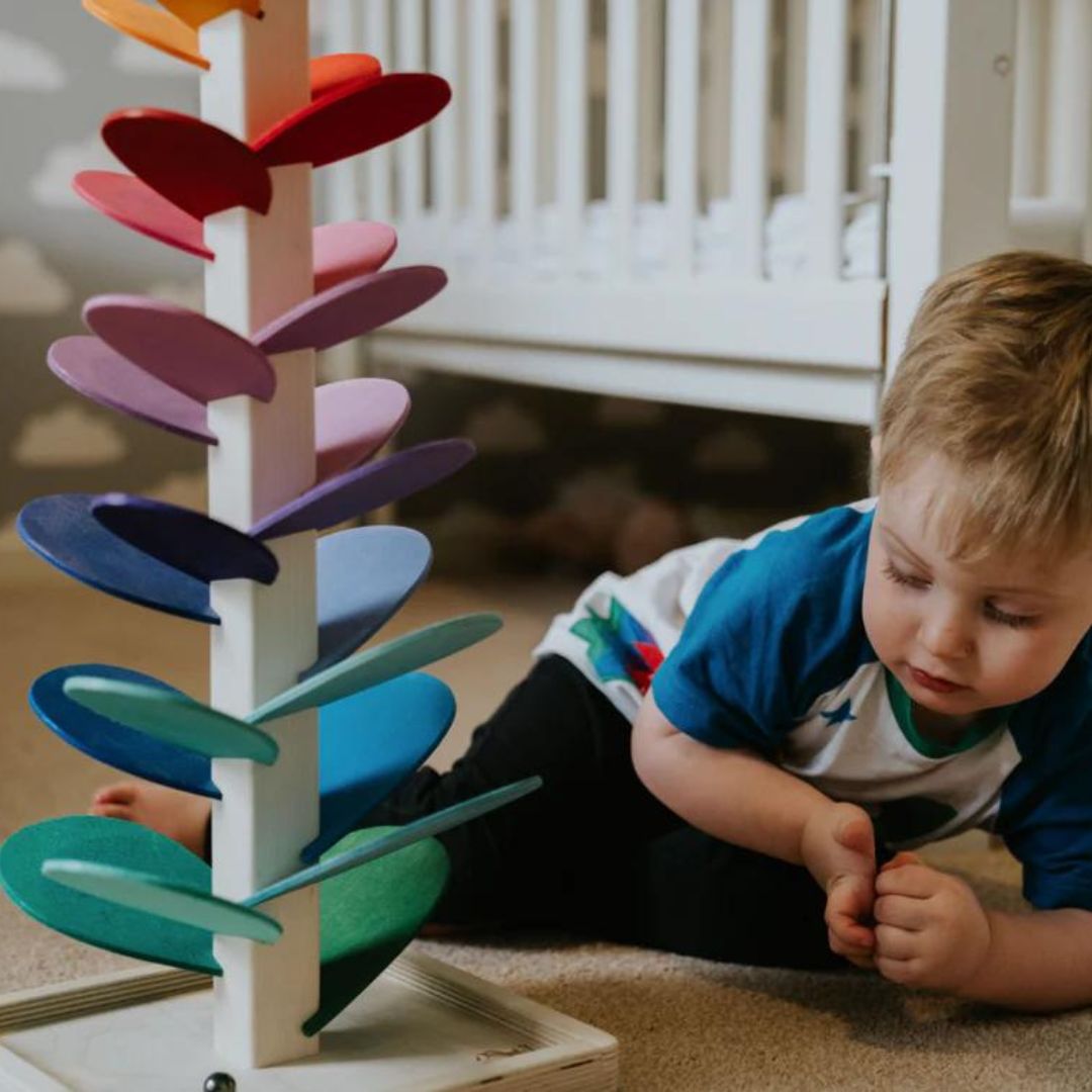 Jouet Éducatif en Bois pour Enfants - Arbre en Marbre Arc-en-Ciel Montessori 5