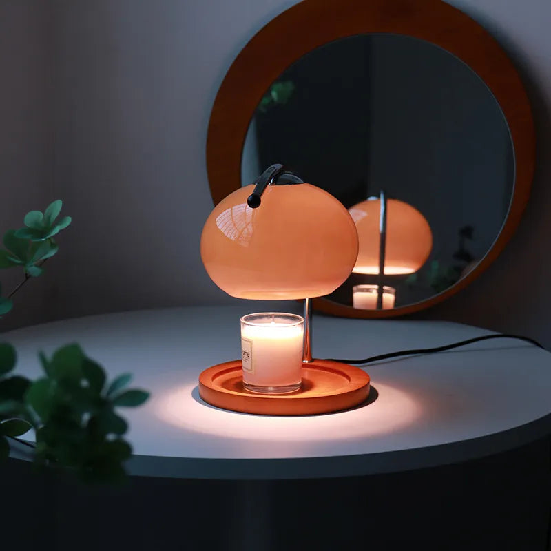 Lampe Chauffe-Bougie Élégante en Verre 1