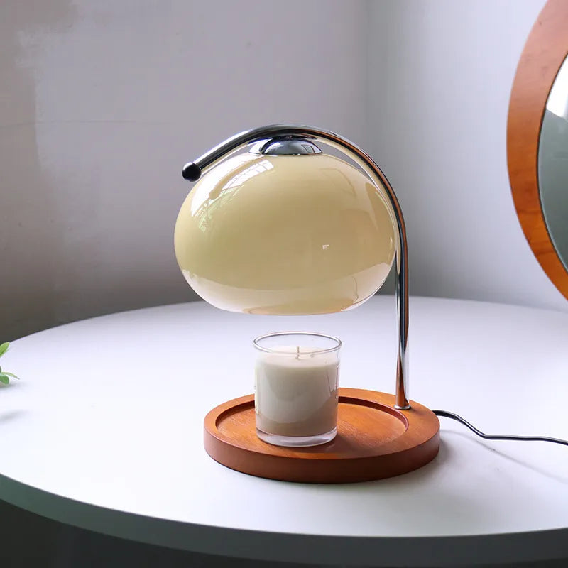 Lampe Chauffe-Bougie Élégante en Verre 4
