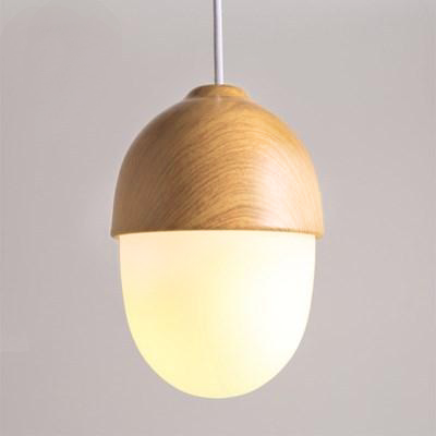 Lampe Suspendue Moderne en Bois et Verre 4