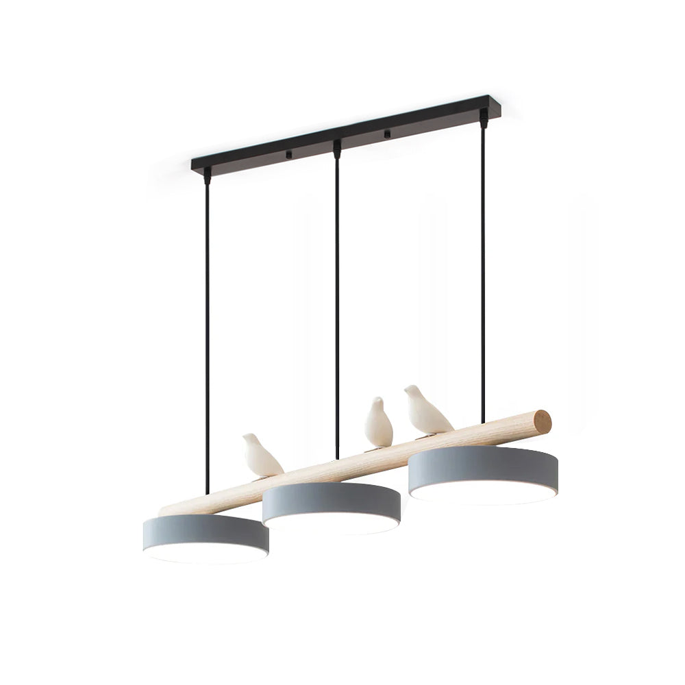 Lampe Suspendue Naturelle avec Design Oiseau 1