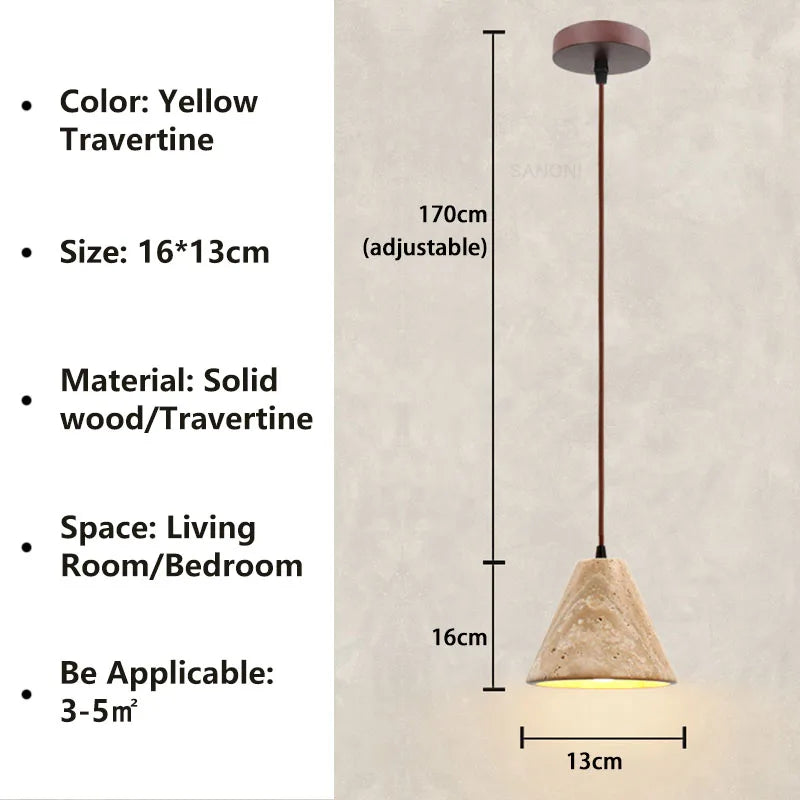 Lampe à Suspension Wabi Sabi Design Rustique pour Intérieur 10