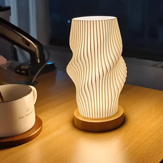 Lampe de Table 3D Ondulée Moderne Design Artisanal 8