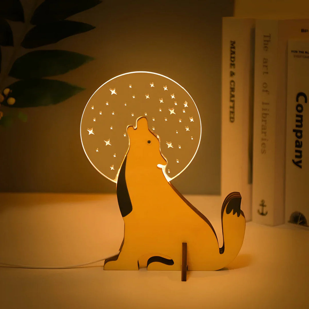 Lampe de table Animaux en Bois Design Enchanteur 5