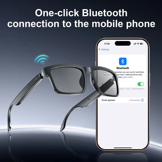 Lunette de Soleil Homme Bluetooth Design Moderne avec Écouteurs Intégrés 1
