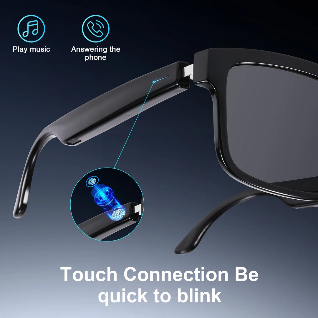 Lunette de Soleil Homme Bluetooth Design Moderne avec Écouteurs Intégrés 3