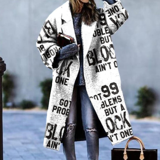 Manteau Long Femme en Laine Mélangée Oversized 5