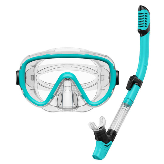 Masque de plongée avec tube respiratoire flexible et vision claire 4