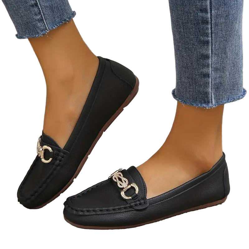 Mocassins pour Femmes Cuir Classiques Slip-On 0
