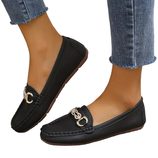 Mocassins pour Femmes Cuir Classiques Slip-On 0