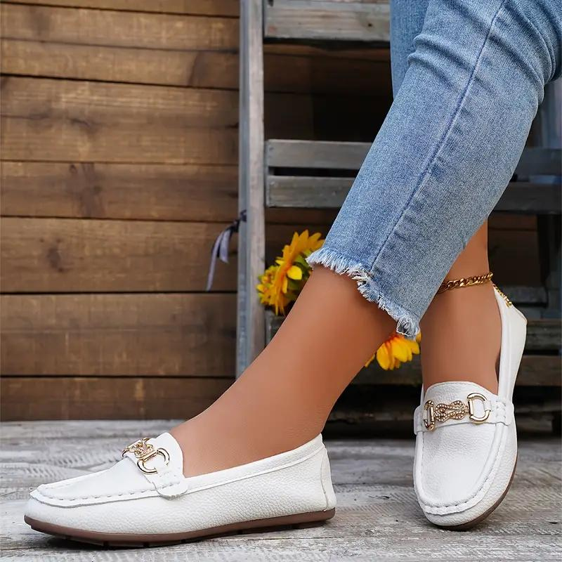 Mocassins pour Femmes Cuir Classiques Slip-On 1