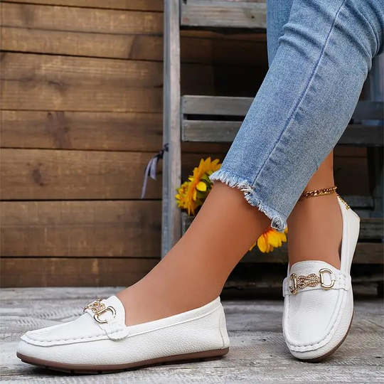 Mocassins pour Femmes Cuir Classiques Slip-On 1