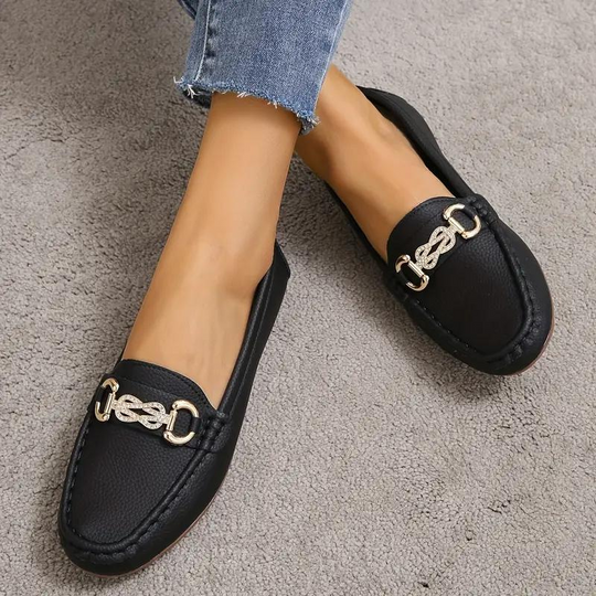 Mocassins pour Femmes Cuir Classiques Slip-On 4