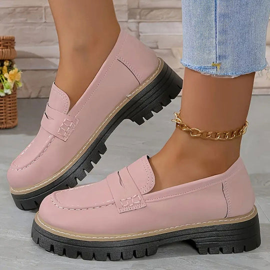 Mocassins pour Femmes en Suède à Semelle Épaisse, Confortables et Pratiques 3