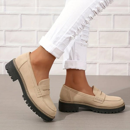 Mocassins pour Femmes en Suède à Semelle Épaisse, Confortables et Pratiques 7