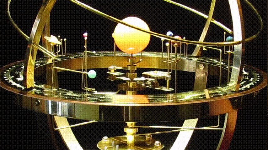 Modèle Grand Orrery Solaire Planètes et Lunes en Pierre Semi-Précieuse 2