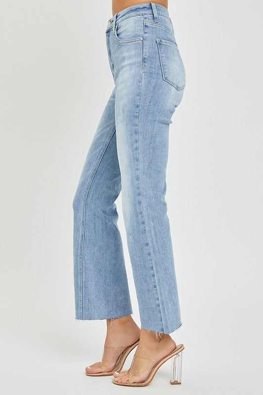 Pantalon Femme Flare Taille Haute Denim Clair 3