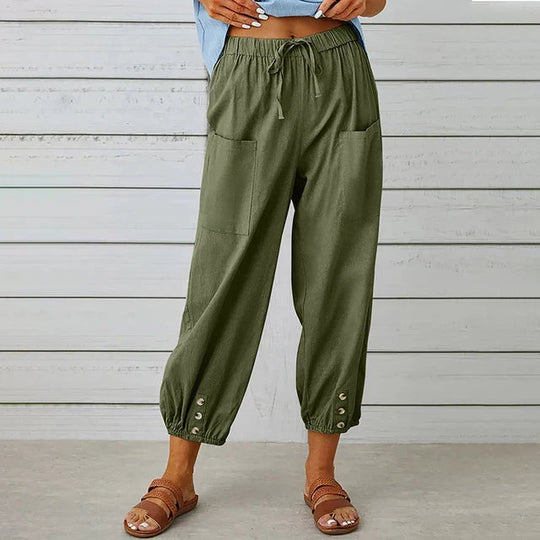 Pantalons Casual Femme Détente Tissu Respirant 3