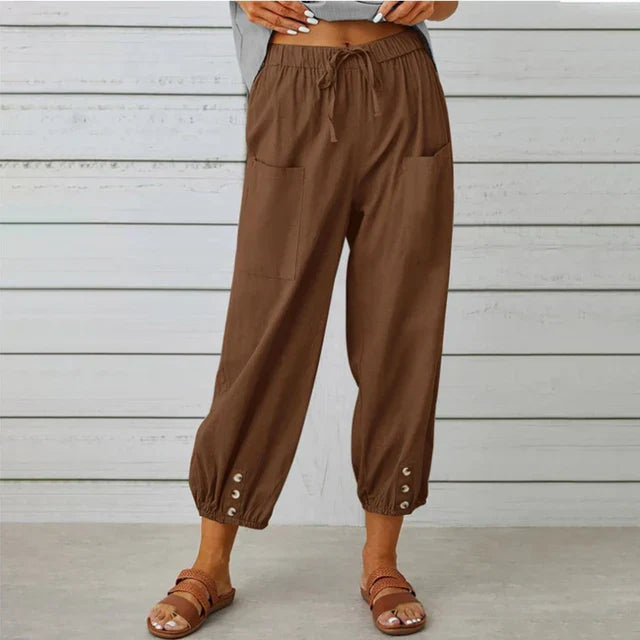 Pantalons Casual Femme Détente Tissu Respirant 9