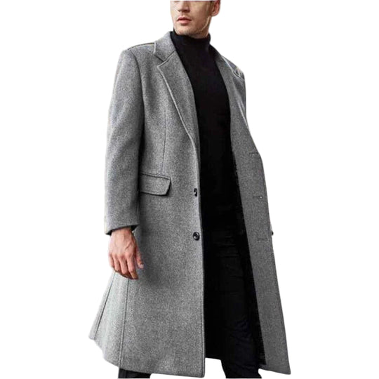 Pardessus Homme Classique Boutonné Élégant 0