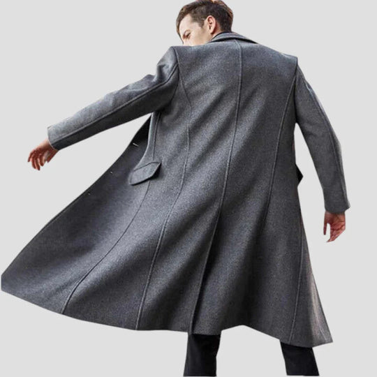 Pardessus Homme Classique Boutonné Élégant 1