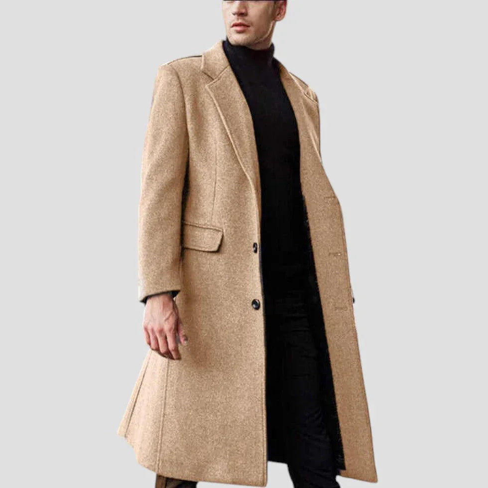 Pardessus Homme Classique Boutonné Élégant 4