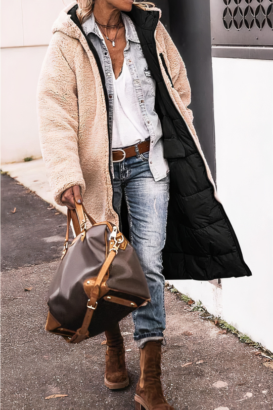 Parka Femme Réversible en Teddy 2
