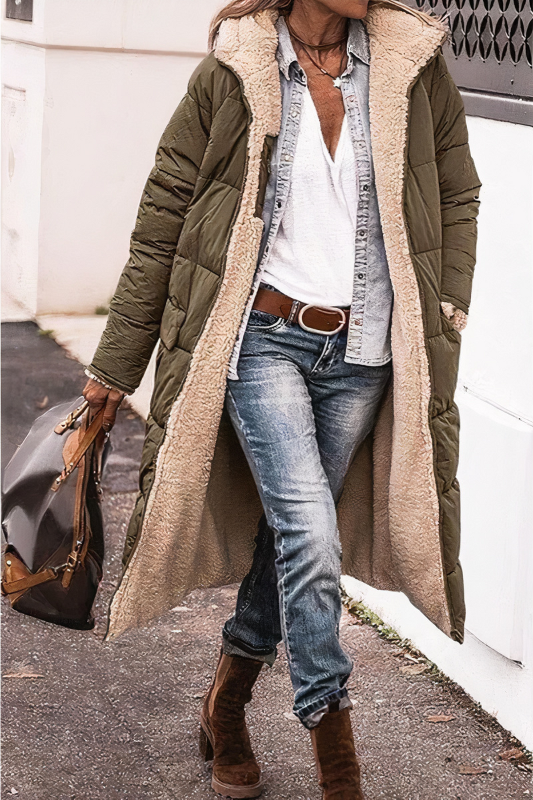 Parka Femme Réversible en Teddy 9