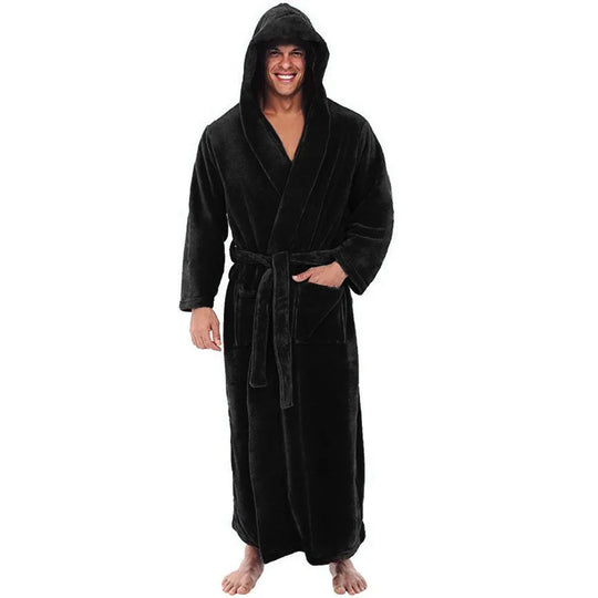 Peignoir Pour Hommes À Capuche Confortable Long 3