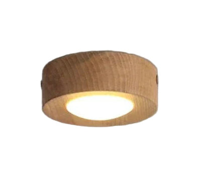 Plafonnier Moderne en Bois avec Accents Dorés 0