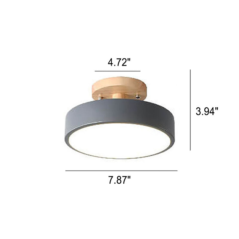 Plafonnier Rond Scandinave en Bois 10