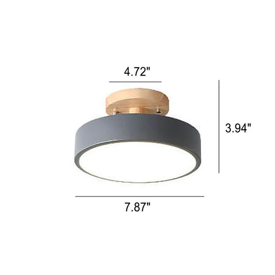Plafonnier Rond Scandinave en Bois 10