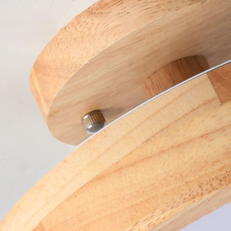 Plafonnier Rond Scandinave en Bois 7
