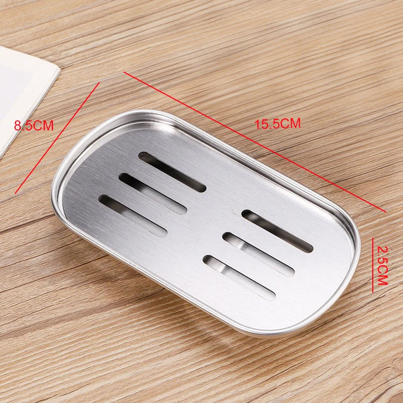 Plateau avec égouttoir pour thé en acier inoxydable portable 0