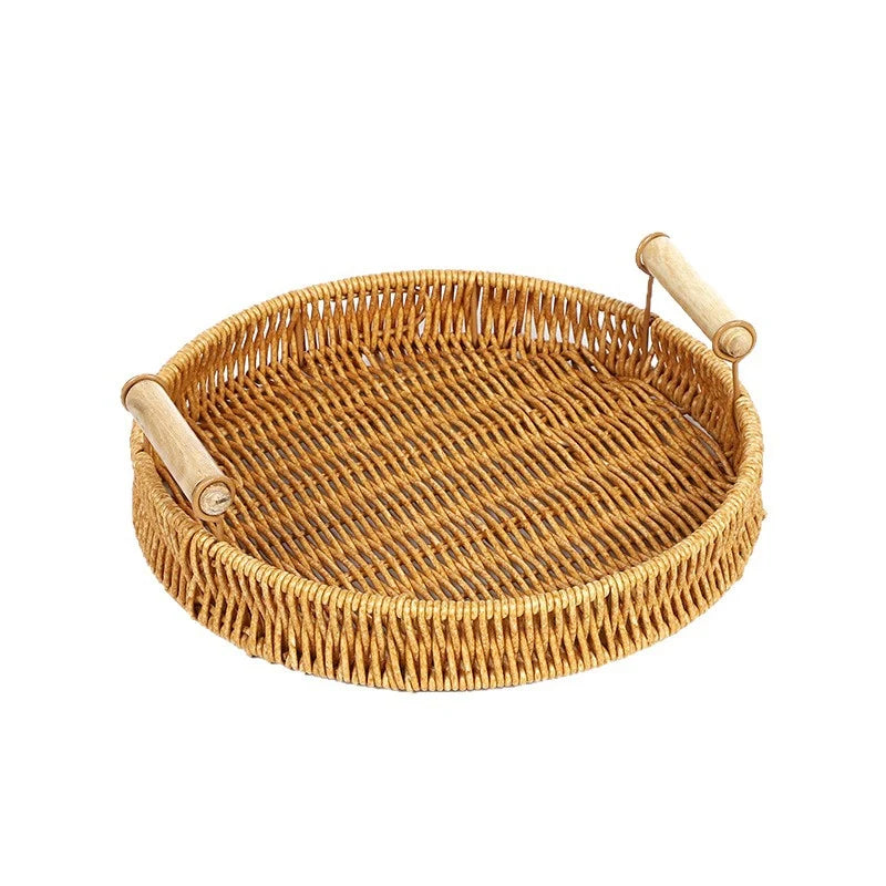 Plateau de Rangement Tissé à la Main Pour Intérieur Naturel 5