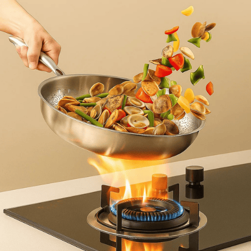 Poêle en Titane Martelé pour Cuisine 1