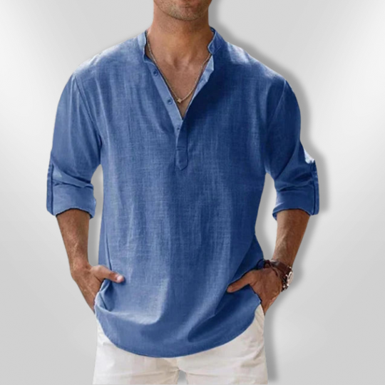 Polo Homme Décontracté Lin Respirant 0