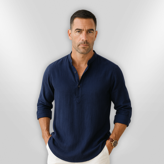 Polo Homme Décontracté Lin Respirant 4