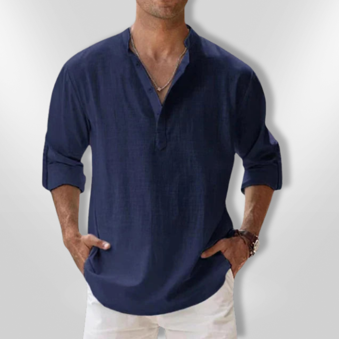 Polo Homme Décontracté Lin Respirant 5