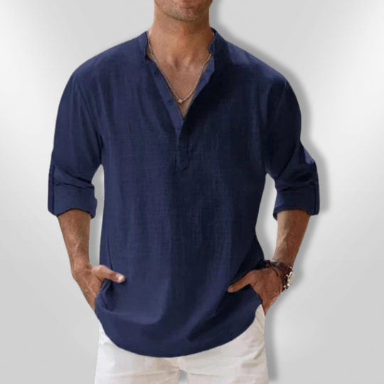Polo Homme Décontracté Lin Respirant 5
