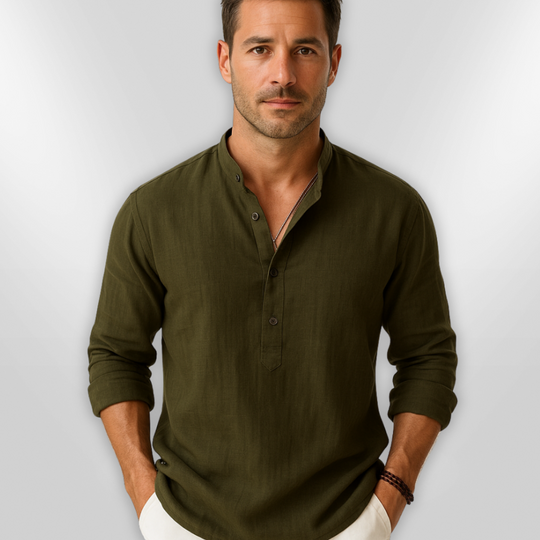 Polo Homme Décontracté Lin Respirant 8