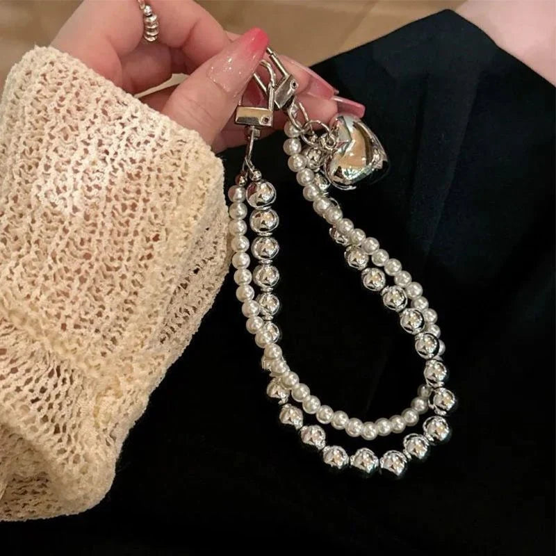 Porte-clés Femme avec Breloque Perles 2
