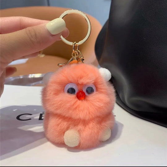 Porte-clés en peluche animalier ludique pour accessoires quotidiens 0