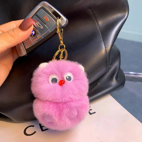 Porte-clés en peluche animalier ludique pour accessoires quotidiens 10