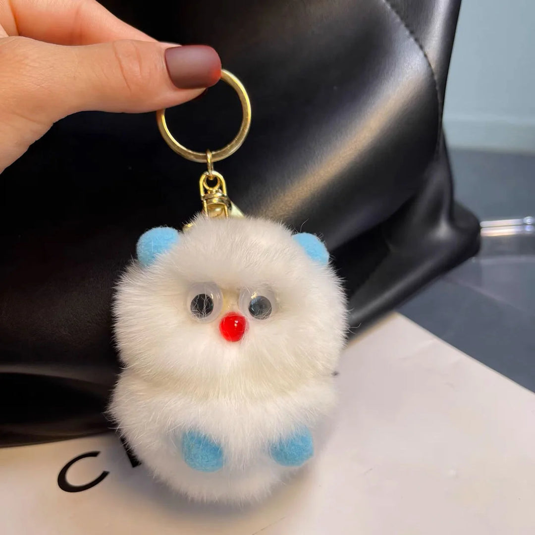 Porte-clés en peluche animalier ludique pour accessoires quotidiens 12
